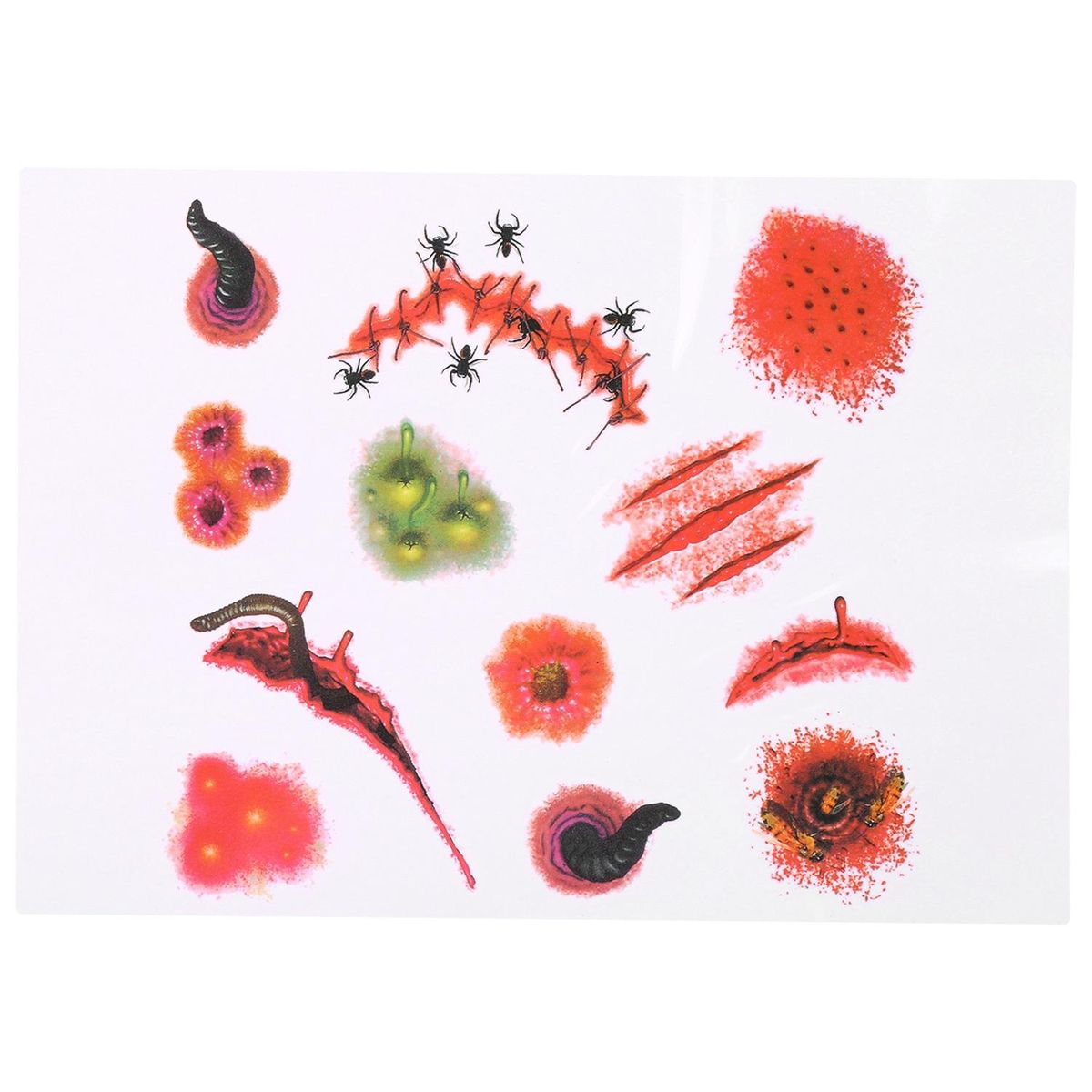 6Pcs/Set Halloween Scars Stickers Funny Waterproof
