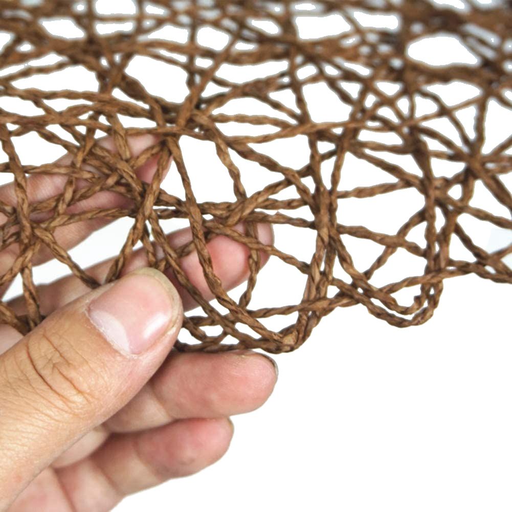 Round Paper Fiber Woven Place Mats Decorative Braided