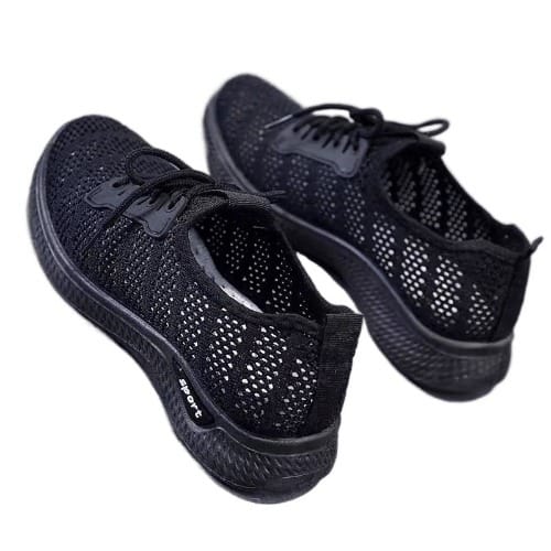 Ladies   Comfortable Sneakers- Black
