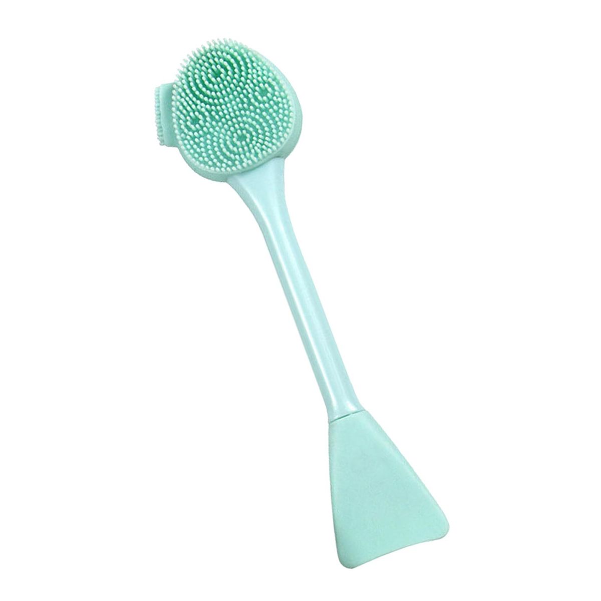 Silicone Facial Cleansing Brush Double Ended Non Slip Handle For Green
