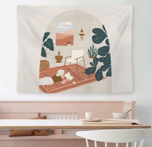 Tapestry Wall Decor Boho Mountain Wall Hanging Tapestries Bedroom Dorm Room Cactus Wall Decor Home Decoration Wall