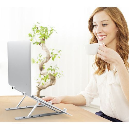 Aluminum  Adjustable Laptops Stand -Silver