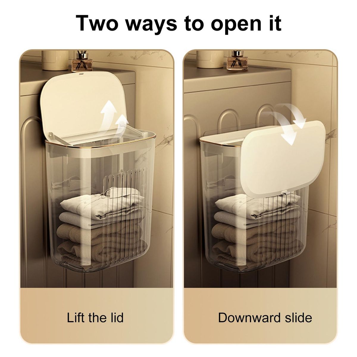 Storage Basket Bathroom Shower Laundry Storage Basket Transparent