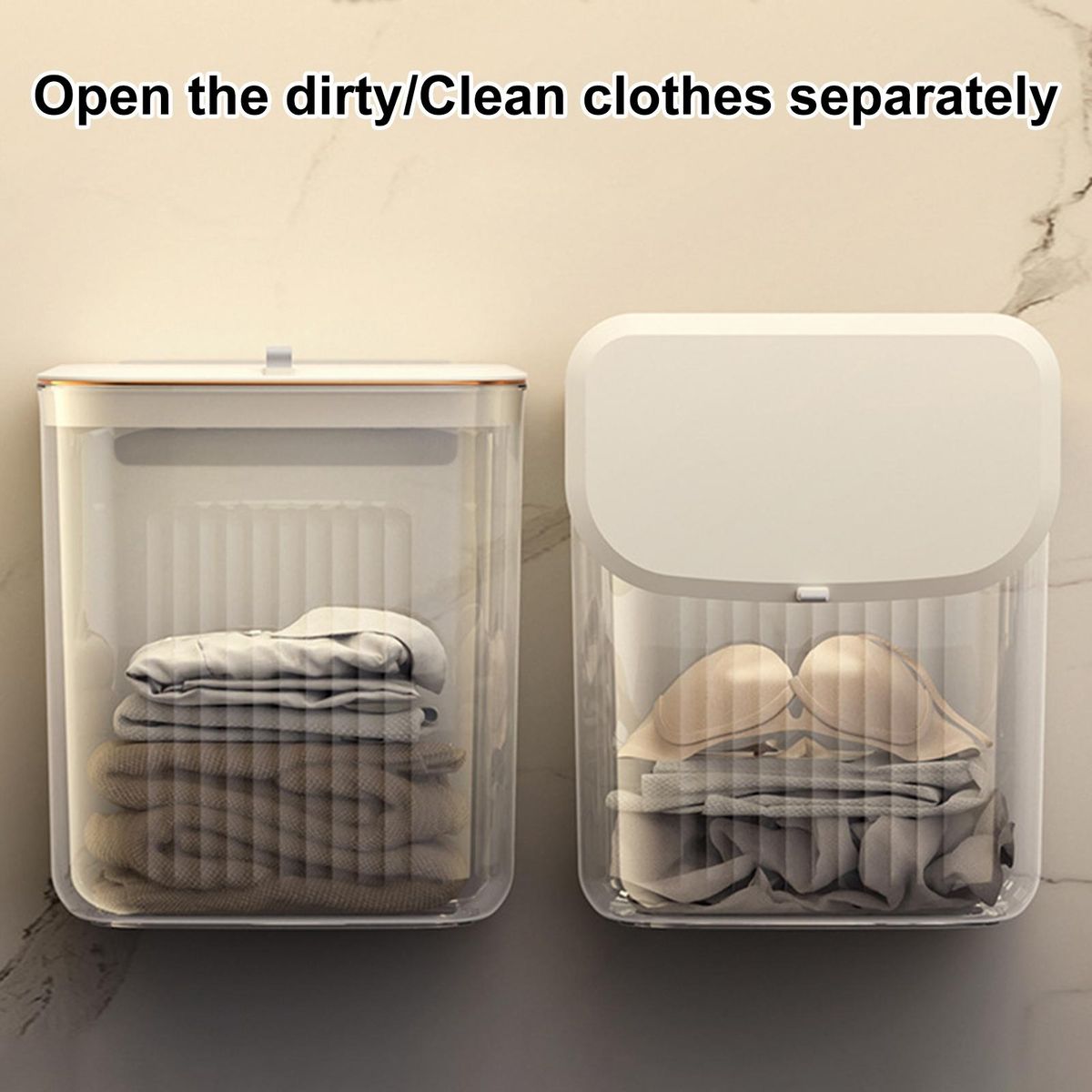 Storage Basket Bathroom Shower Laundry Storage Basket Transparent