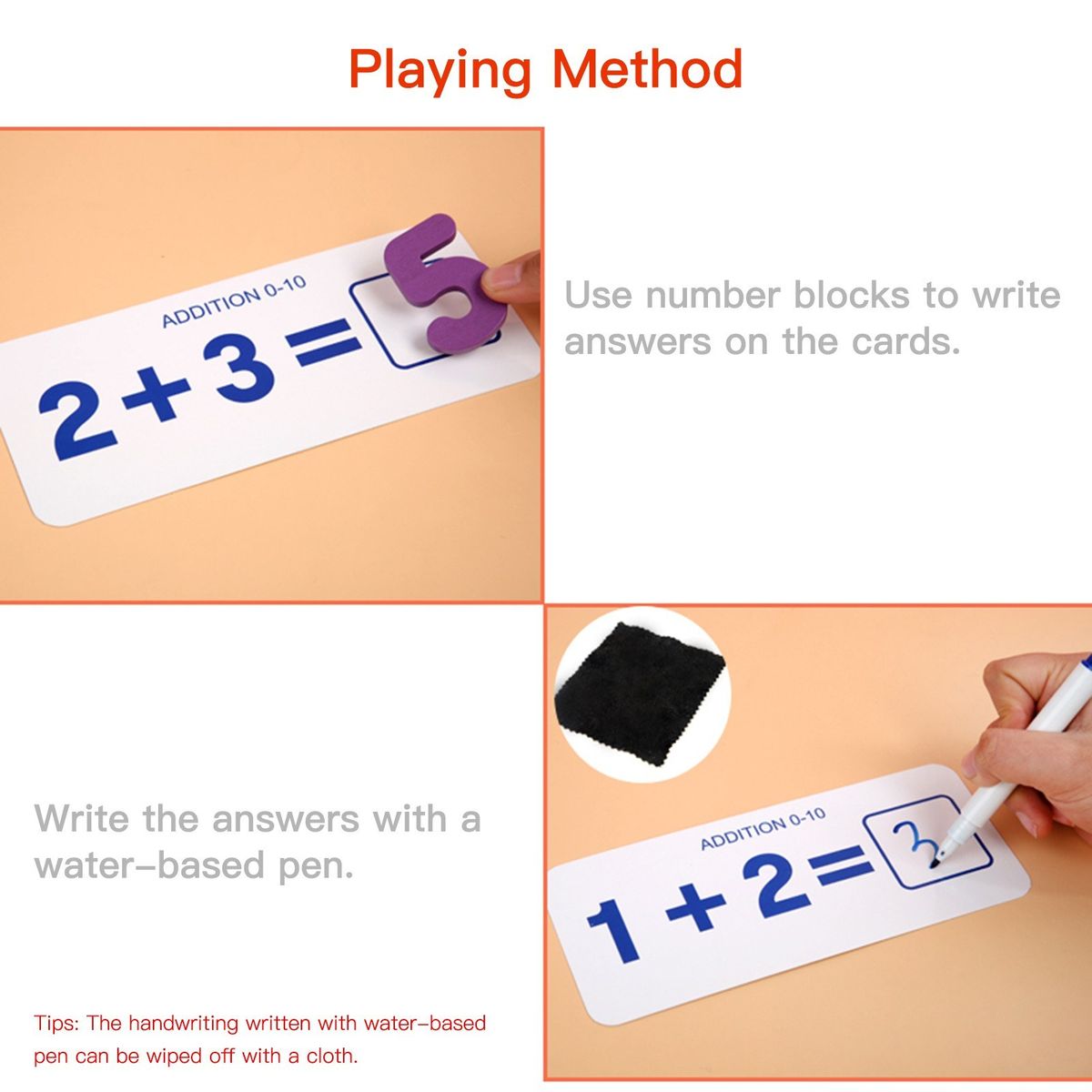 Number Learning Game Matching Puzzle Number Flash Cards
