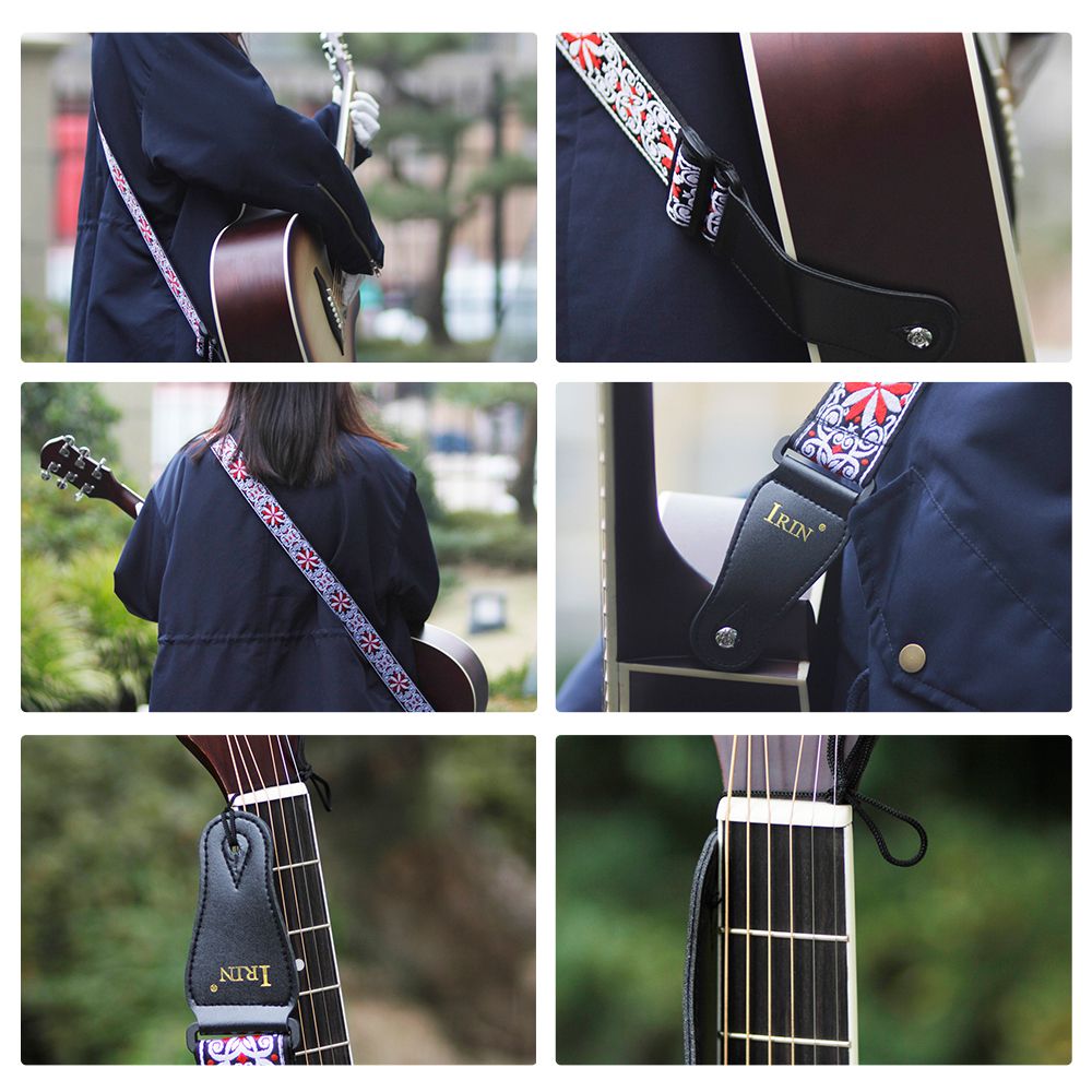 GS-02 Adjustable Embroidery Guitar Straps For Acoustic