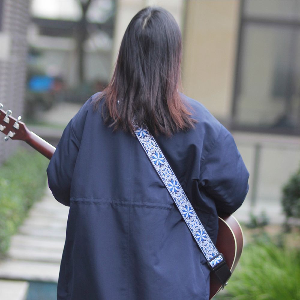 GS-02 Adjustable Embroidery Guitar Straps For Acoustic