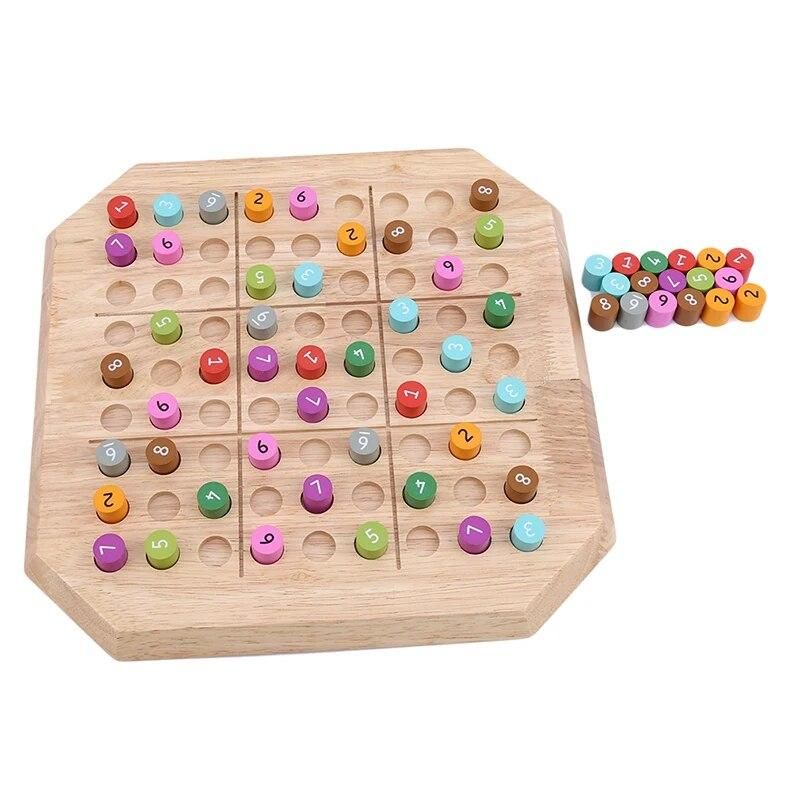 Solid Wood Sudoku Game Chess Quality Rubber Wooden children's Educational Toys Adult Intelligence Game