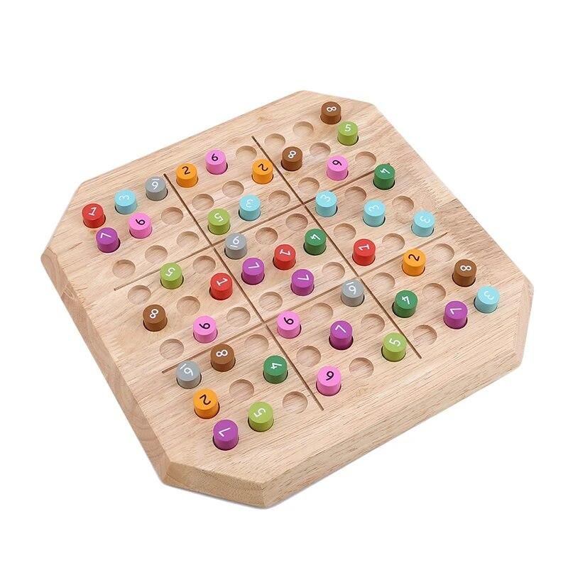 Solid Wood Sudoku Game Chess Quality Rubber Wooden children's Educational Toys Adult Intelligence Game