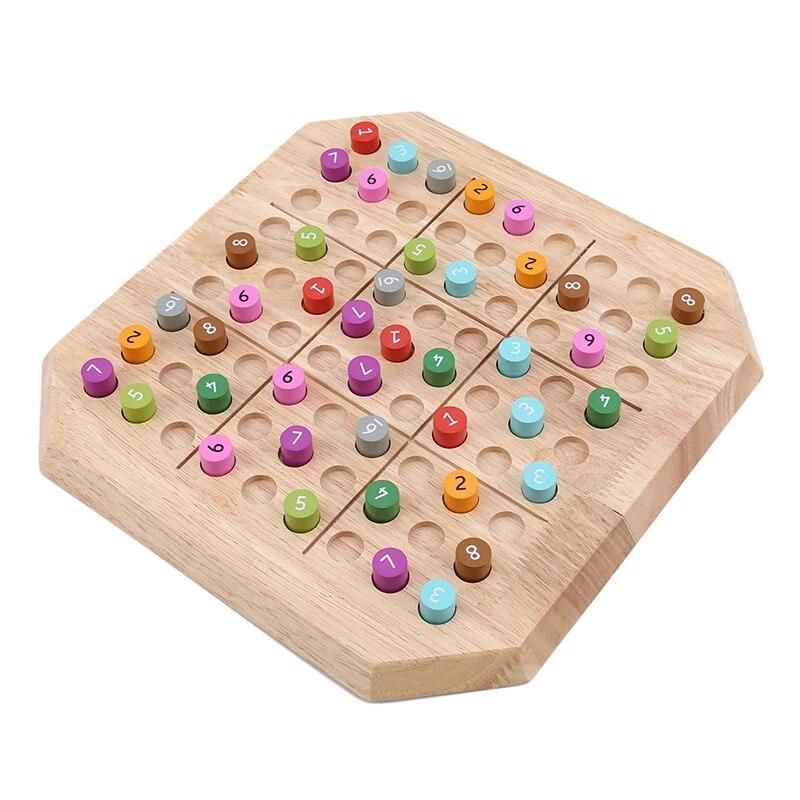 Solid Wood Sudoku Game Chess Quality Rubber Wooden children's Educational Toys Adult Intelligence Game