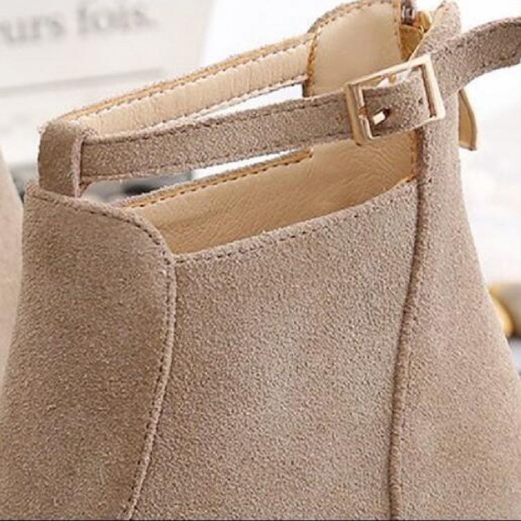 Suede Boots Pointed High Heels, Size:38