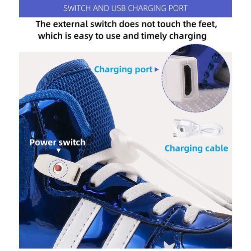 Kids' Colorful Light-emitting Shoes Angel Wings Girls' Shoes Blue
