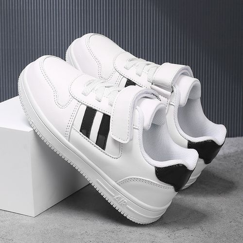 Kids Sneakers Girls PU Leather Kids White Sneakers Girls Flat Shoes