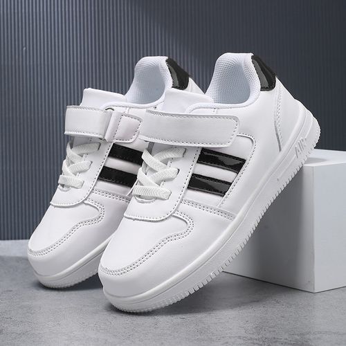 Kids Sneakers Girls PU Leather Kids White Sneakers Girls Flat Shoes