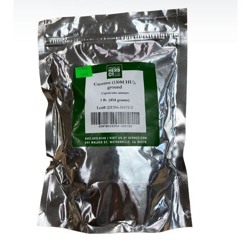 Cayenne Pepper, Ground, 130,000 MIL HU, 1 Lb 454G
