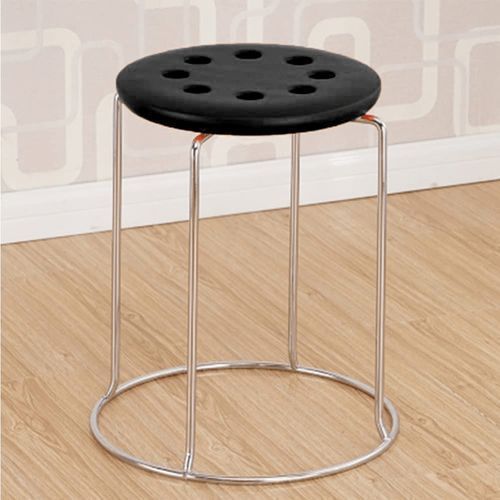 Black Plastic Stainless Side Table Stool