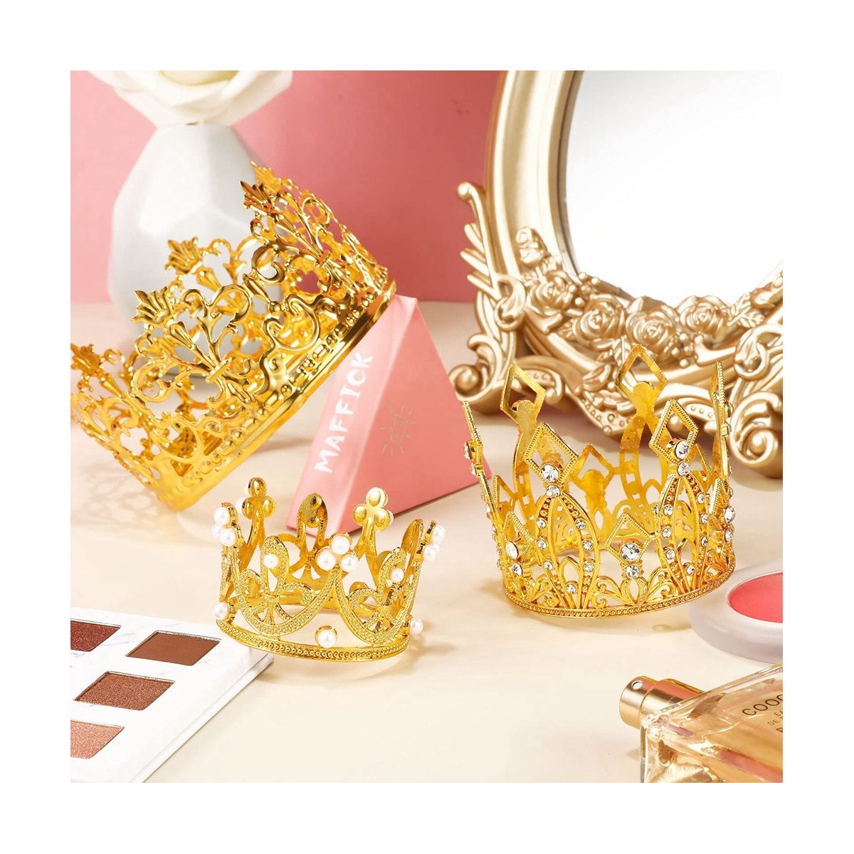 6 Pcs Crown Cake Topper Birthday Mini Crown Cake Topper