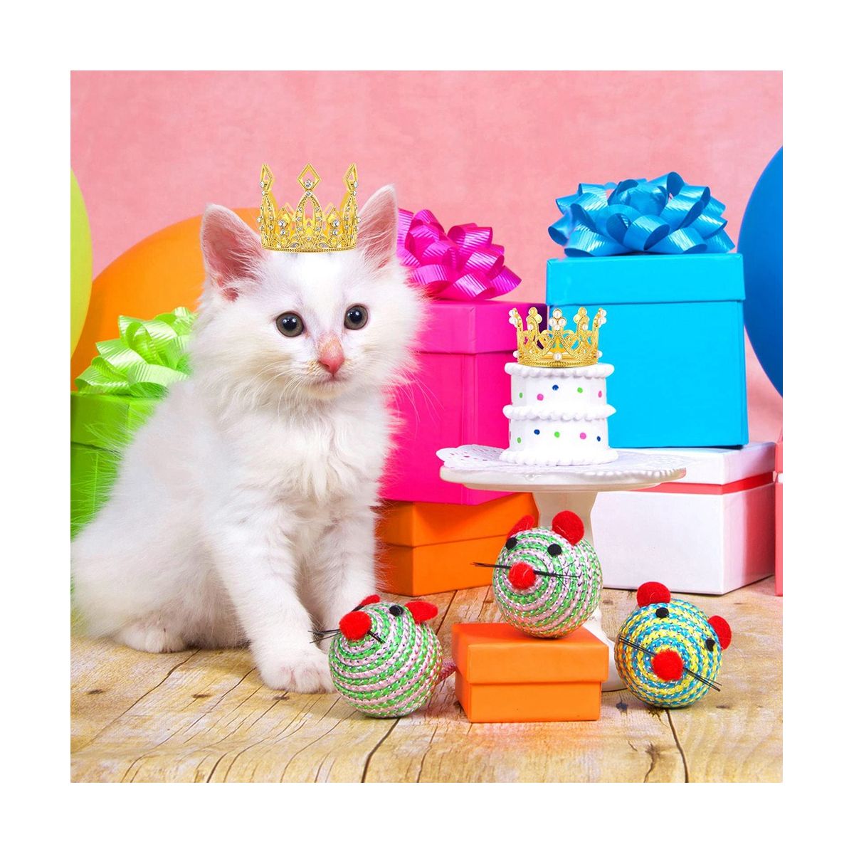 6 Pcs Crown Cake Topper Birthday Mini Crown Cake Topper