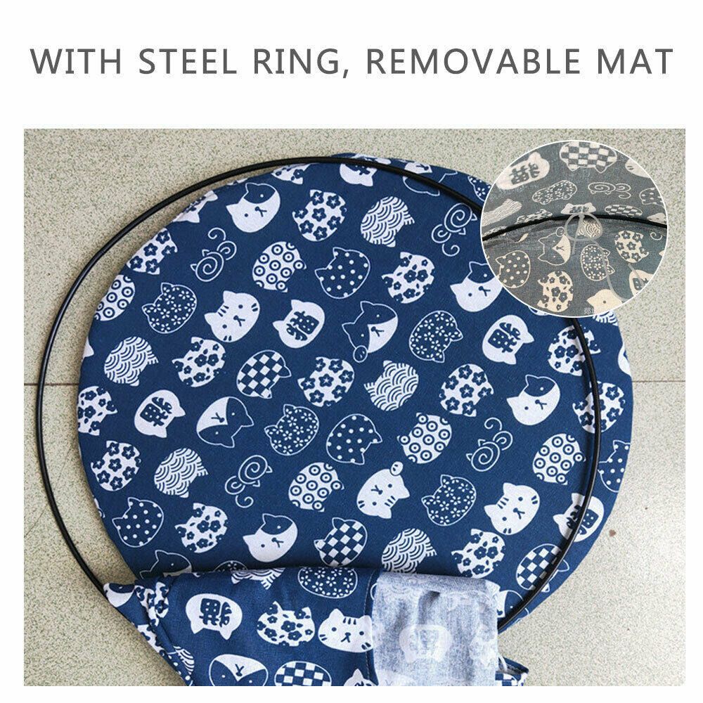 Newest Creatives Removable Pet Cat Conical Sleeping Bed Basket Hammock Bed Mats Window Comfortable Cage Cat Hammock Without Rims Blue
