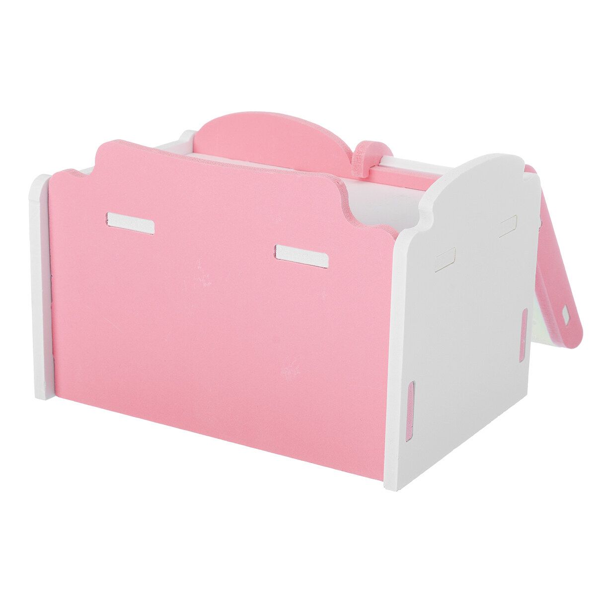 Wooden Pet Bed Nest Hamster House With Stairs Small Animal Pet Sleeping Cage Toy Shelter -- Blue / Pink Pink