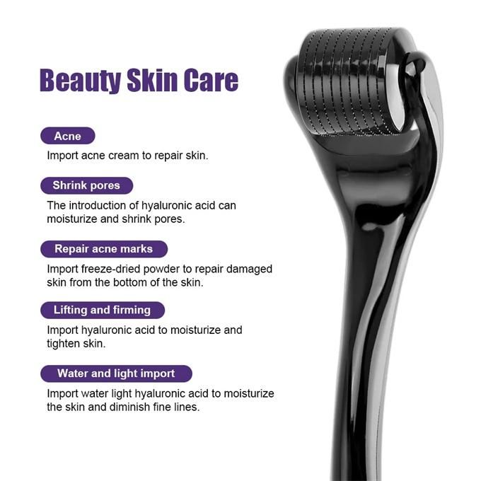 Health and beauty 540 microneedle derma roller instrument facial 0.85 mm titanium needle skin care tool