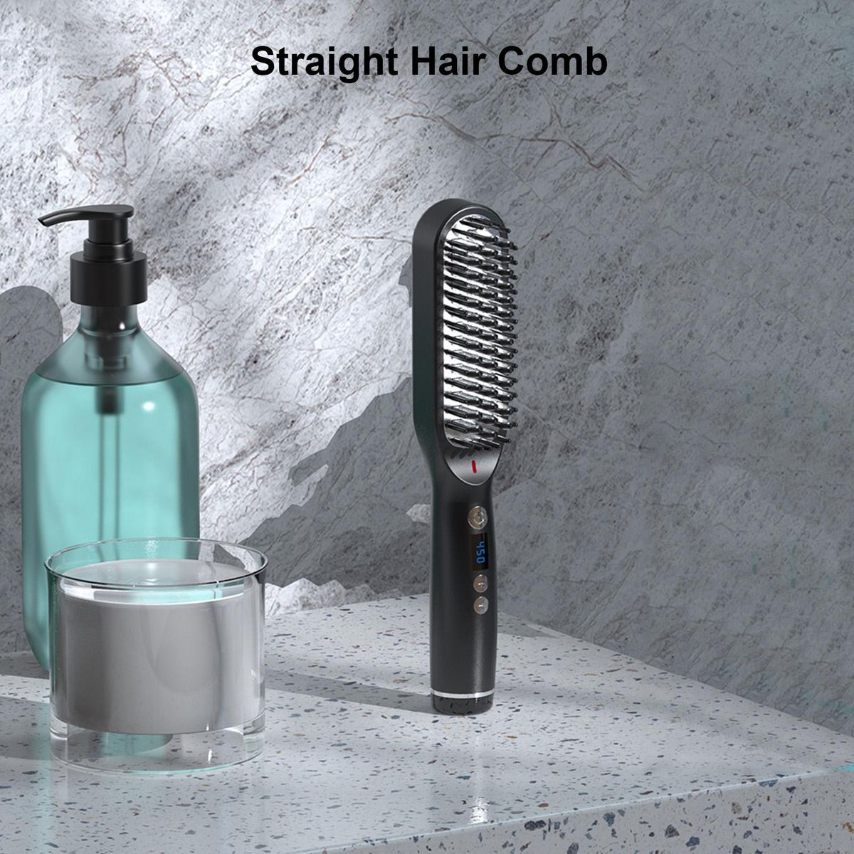 Professional Straight Hair Comb Hair Straightener 5 Levels Adjustable Automatic Power-off Protection