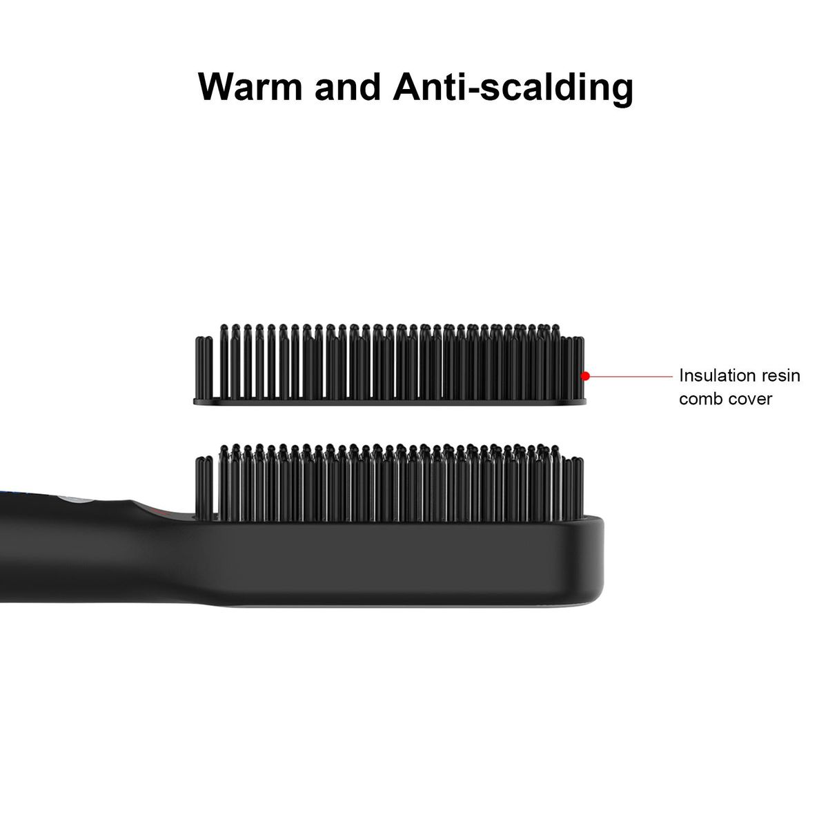 Professional Straight Hair Comb Hair Straightener 5 Levels Adjustable Automatic Power-off Protection