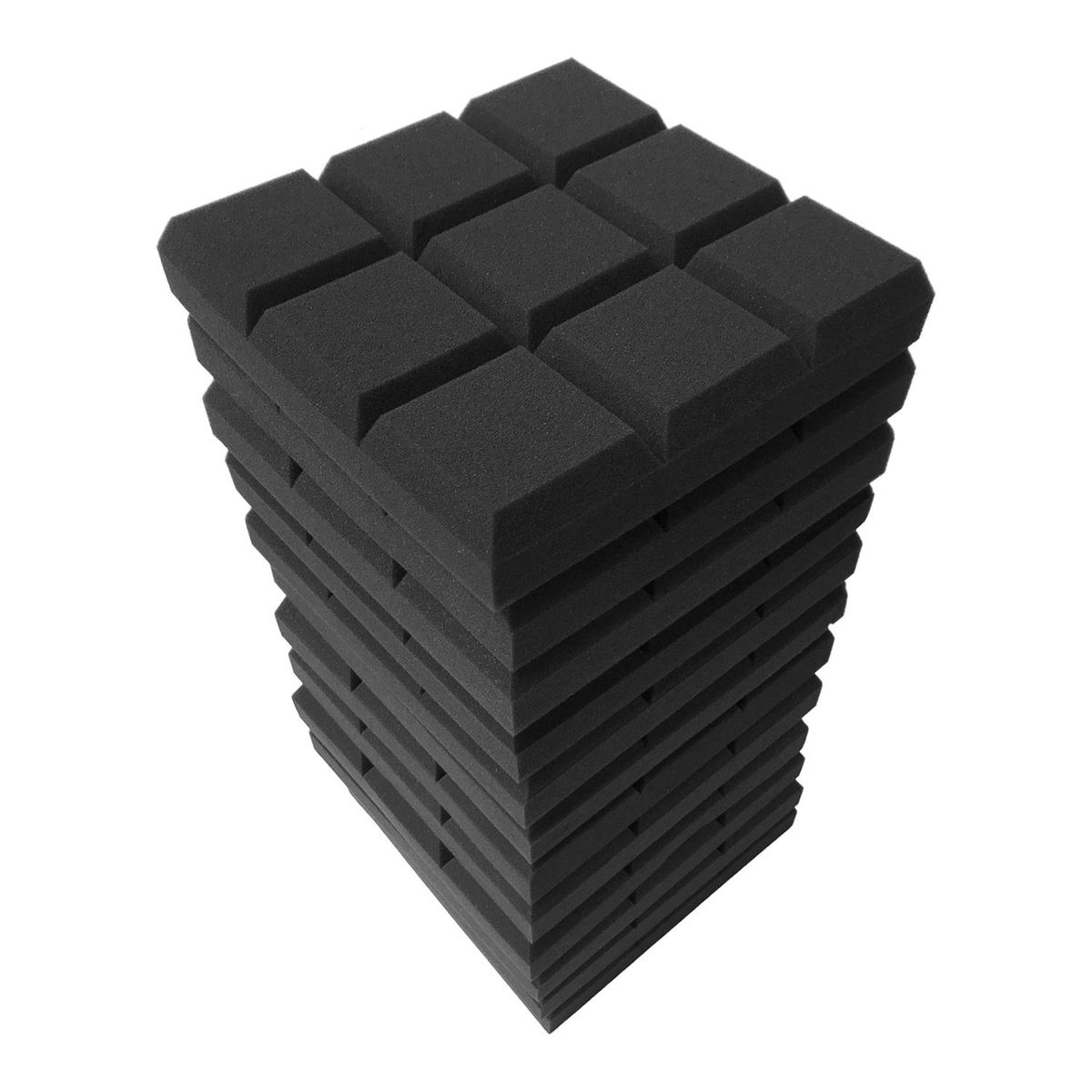 12pcs 12*12*2inch Studio Acoustic Foams Panels Sound Insulation Foam for Studio KTV Broadcast Family Theater