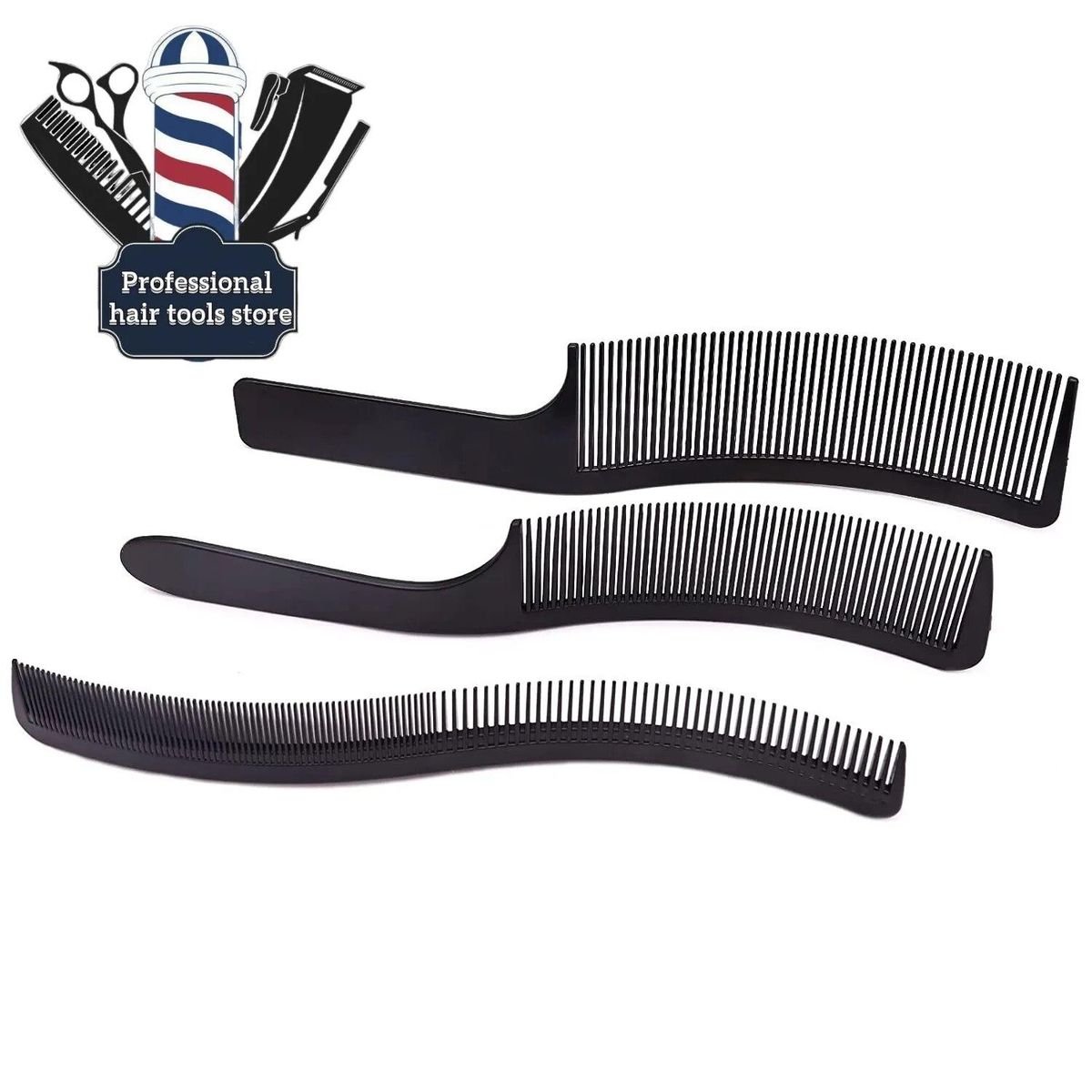 Professional Haircutting Comb Curved Barber Clipper Comb Hairdressing Stylist Supplies Salon Haircutting Comb