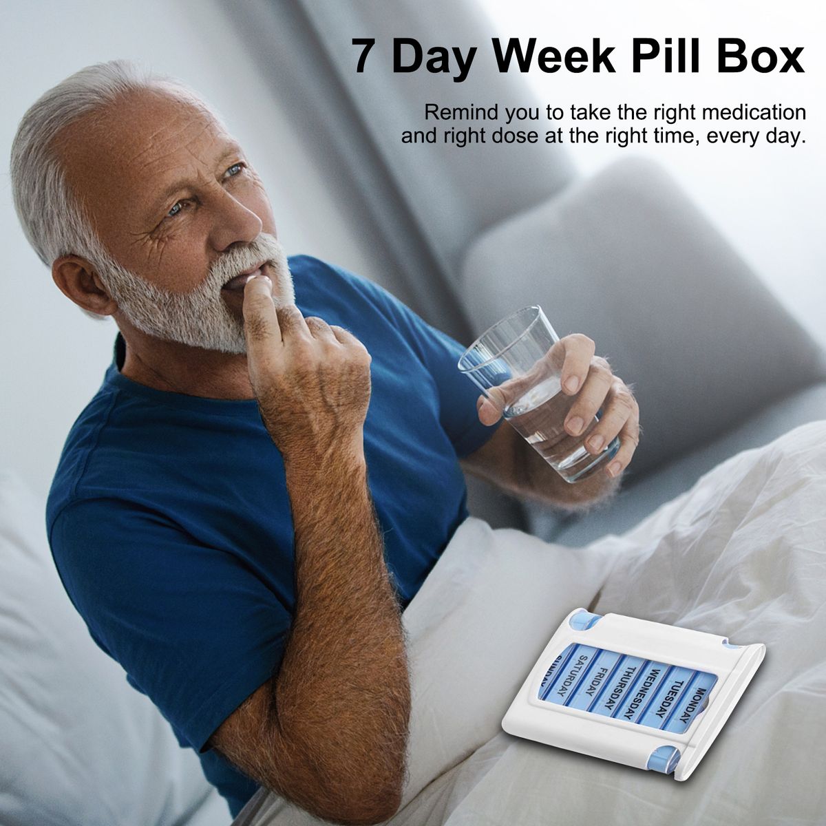 7 Day Week Pill Box Organizer Tablet Holder Medicine Tablet