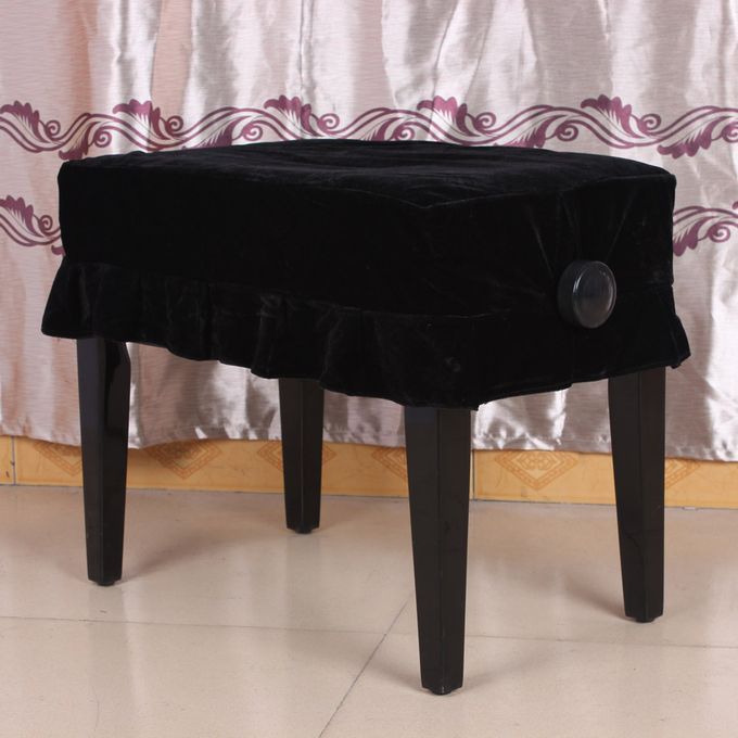Piano Stool Chair Cover Pleuche Decorated With Macrame 55 *.