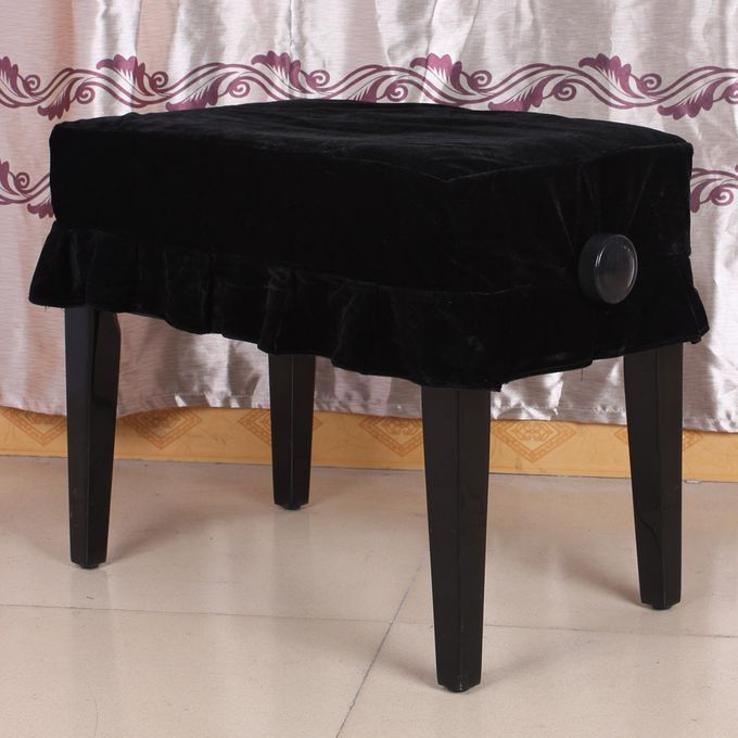 Piano Stool Chair Cover Pleuche Decorated With Macrame 55 *.