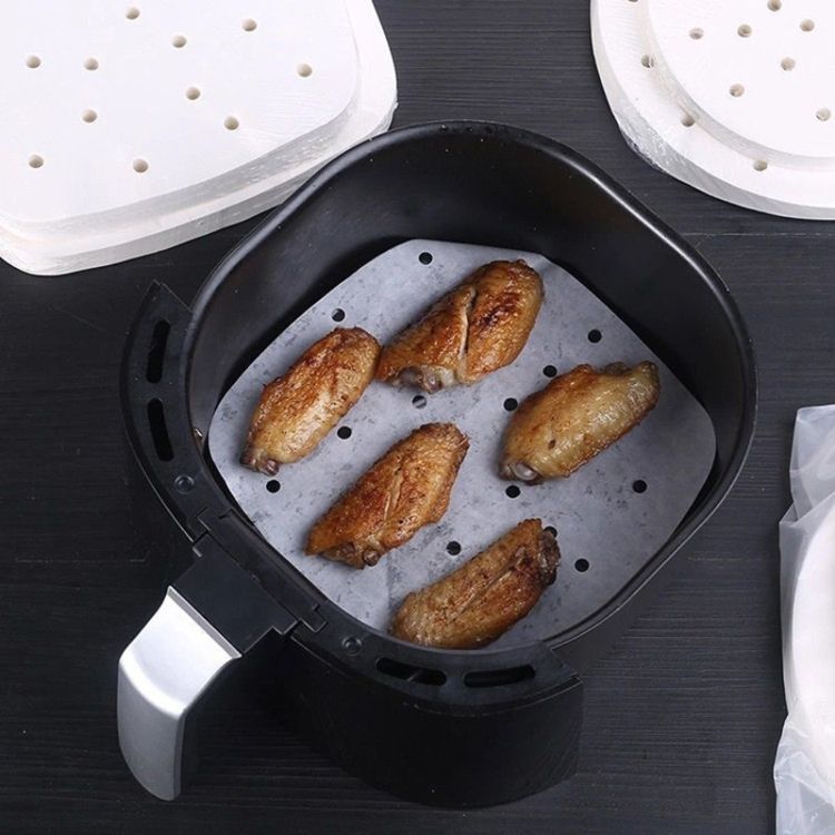 Baking Mat 3 Sets Grilled Meat Paper, Style: Round With Hole (16cm)