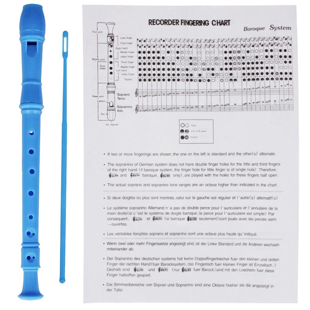 8 Holes Alto Detachable Clarinet Flute  Flute W/Case Blue