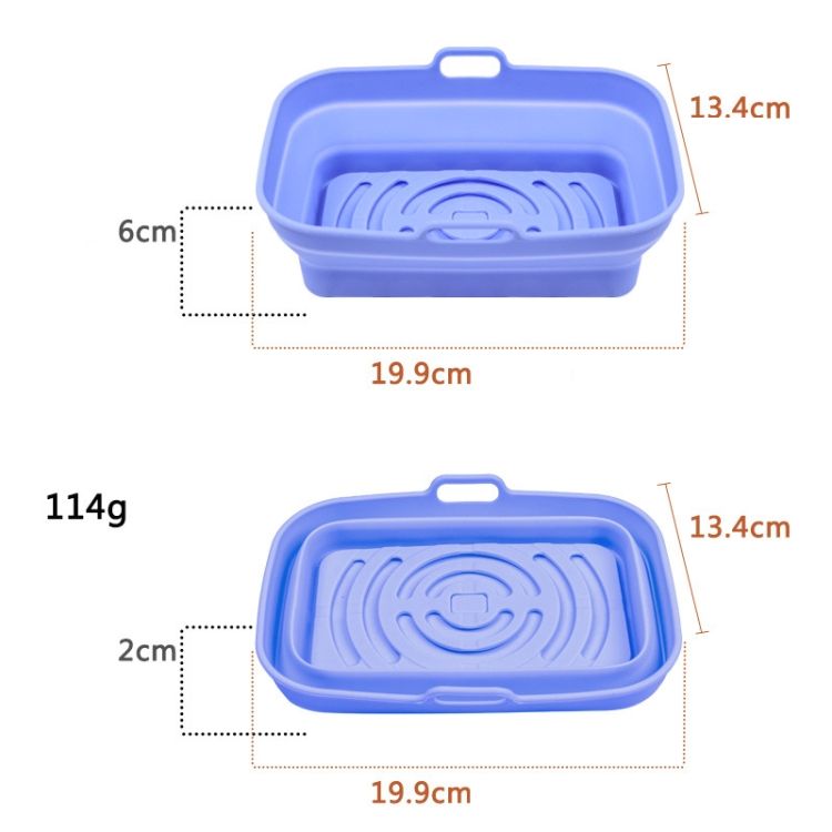 Baking Mat 2pcs Air Fryer Mat Baking Tray, Specification: Rectangular B