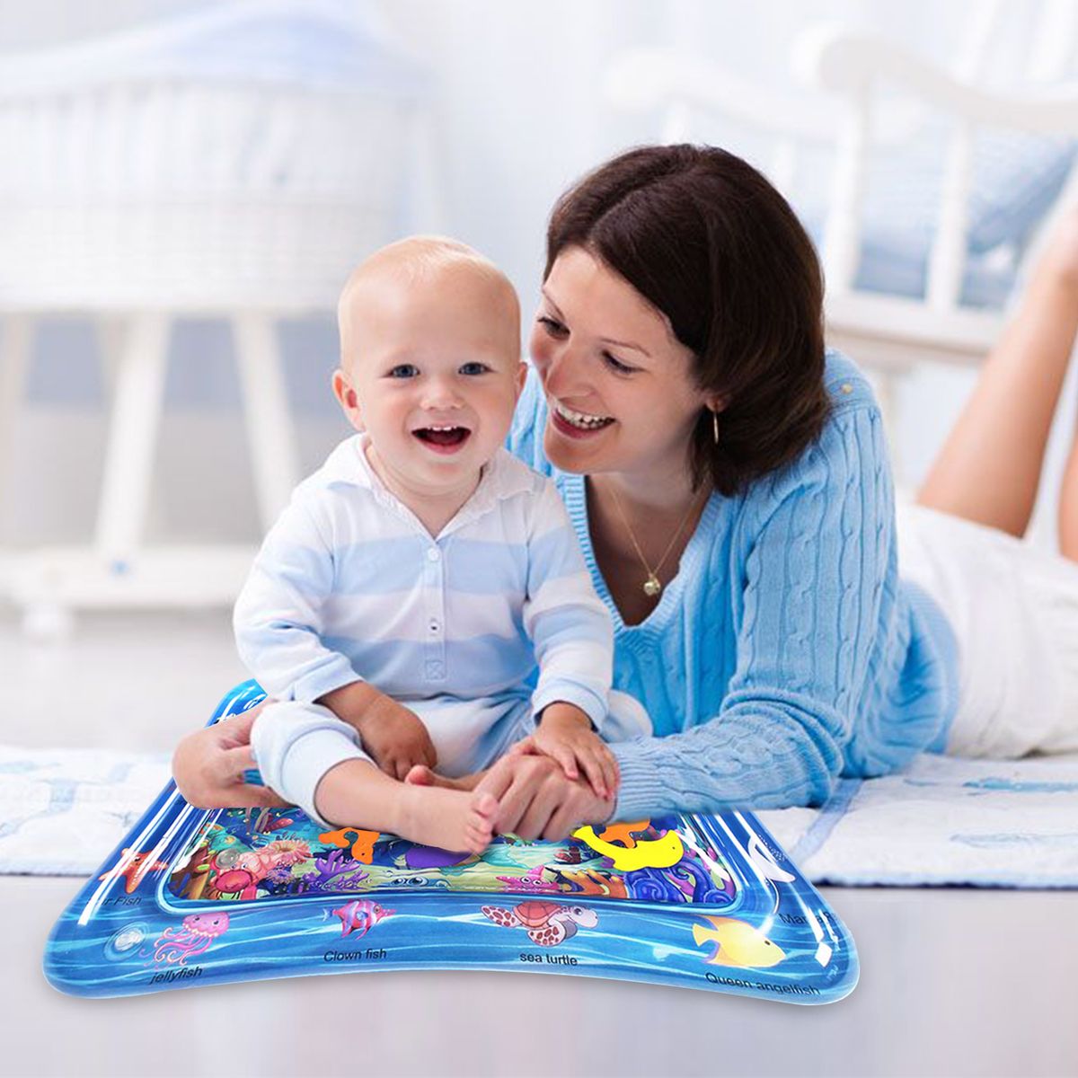 Inflatable Baby Water Mat Infant Tummy Time Playmat Toddler
