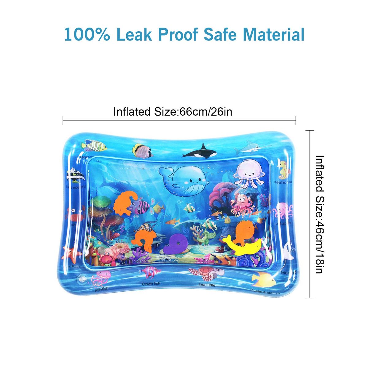 Inflatable Baby Water Mat Infant Tummy Time Playmat Toddler