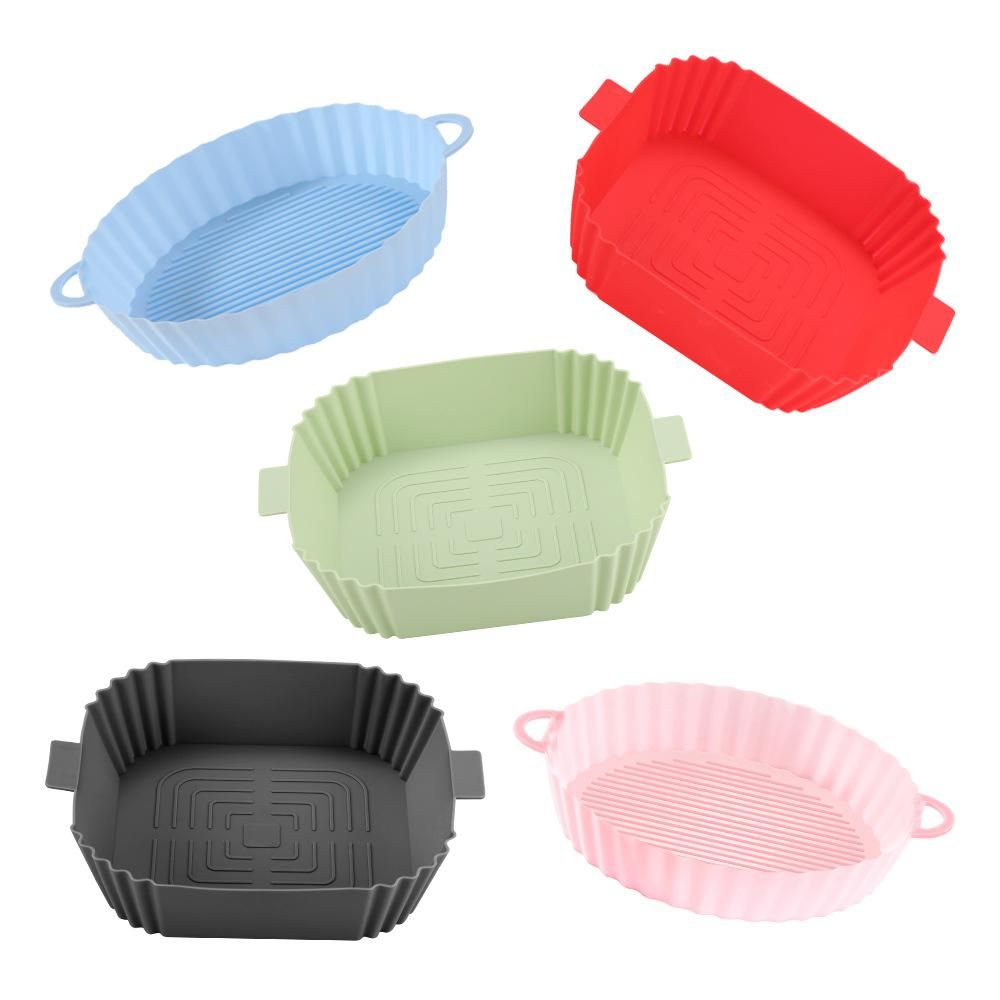 Air Fryer Silicone Mat Factory Wholesale Baking Oven Silicone Easy Cleaning Grease Separator Silicone Mat Baking Tray New square/grey