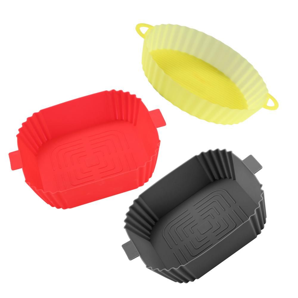 Air Fryer Silicone Mat Factory Wholesale Baking Oven Silicone Easy Cleaning Grease Separator Silicone Mat Baking Tray New square/grey