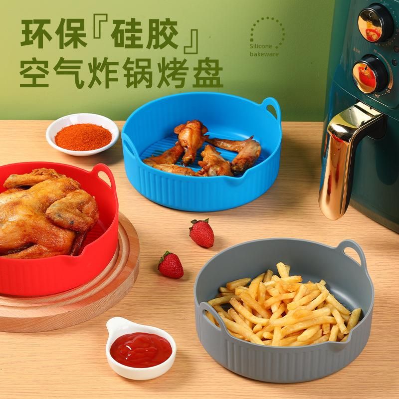 Air Fryer Silicone Mat Factory Wholesale Baking Oven Silicone Easy Cleaning Grease Separator Silicone Mat Baking Tray New square/grey