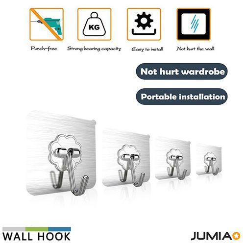 10PCS Powerful Non-Mark Storage Hooks Hangers Fixtures