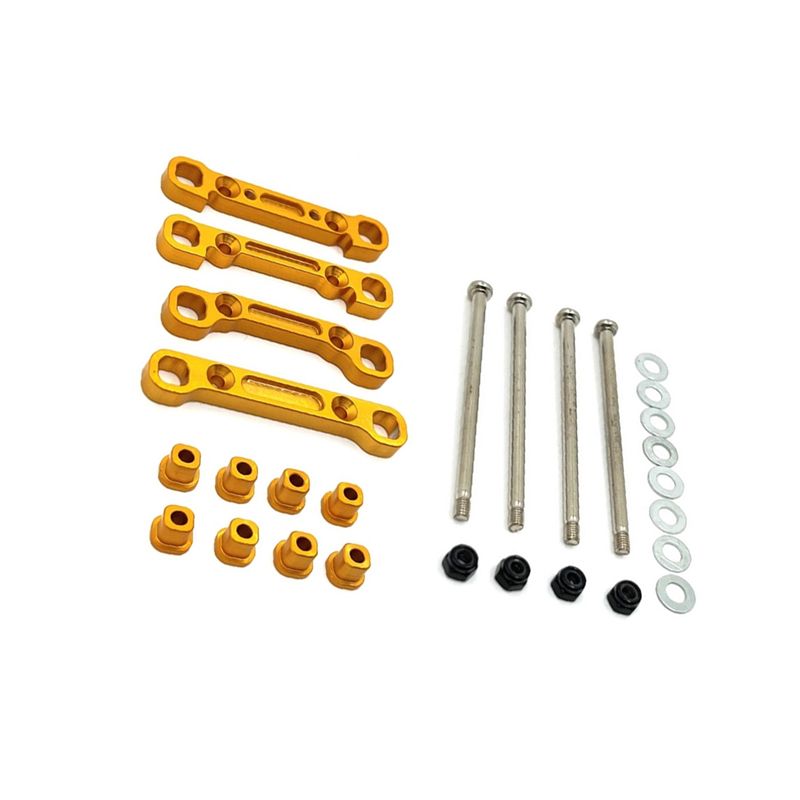 Metal Reinforced Swing Arm Fixed Screw Pin with Shaft Sleeve for WLtoys 104001 104002 104072 1/10 RC Car Parts Yellow