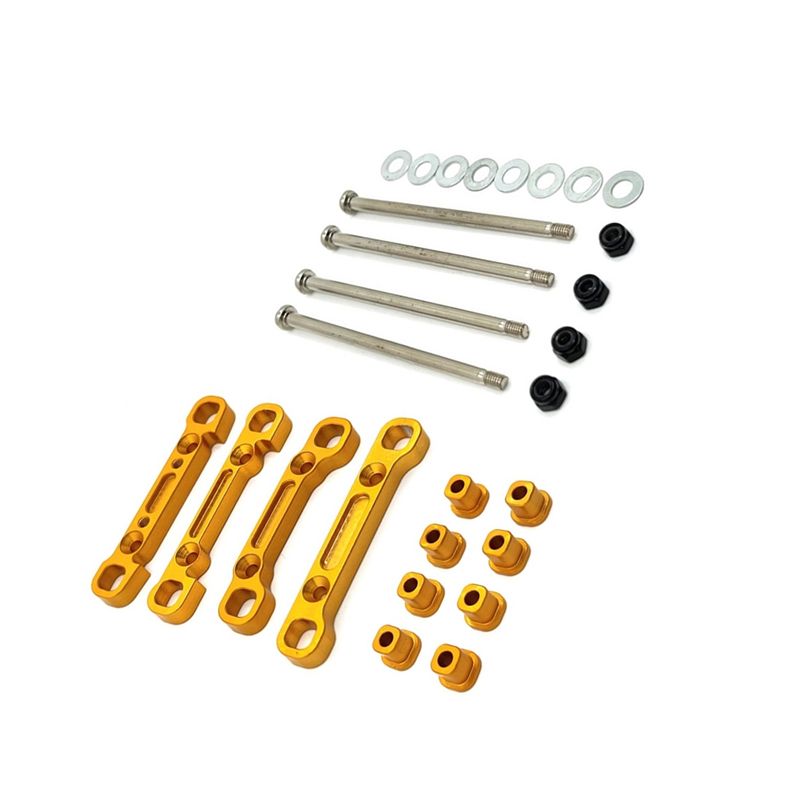 Metal Reinforced Swing Arm Fixed Screw Pin with Shaft Sleeve for WLtoys 104001 104002 104072 1/10 RC Car Parts Yellow