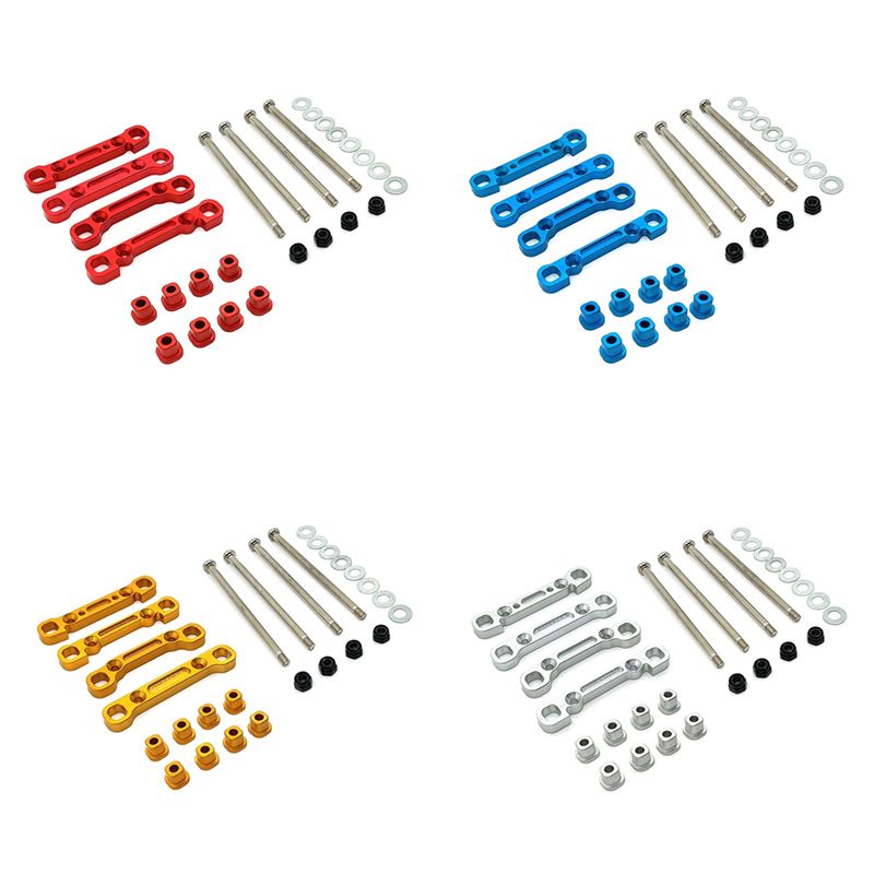 Metal Reinforced Swing Arm Fixed Screw Pin with Shaft Sleeve for WLtoys 104001 104002 104072 1/10 RC Car Parts Yellow
