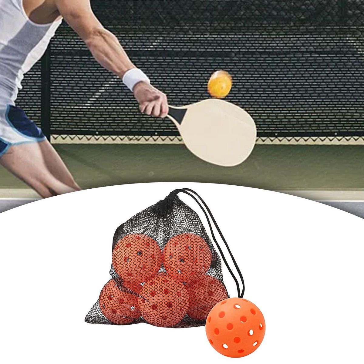 Outdoor Pickleballs Pickleball Net Tournament Orange