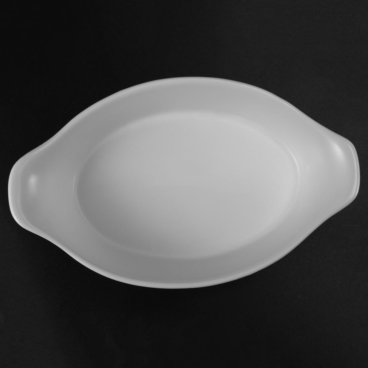 Baking Tray Set Cheese Baked Rice Bowl Oven Microwave Oven Baking Tray Ceramic Salad Bowl, Oval-2 Pieces White