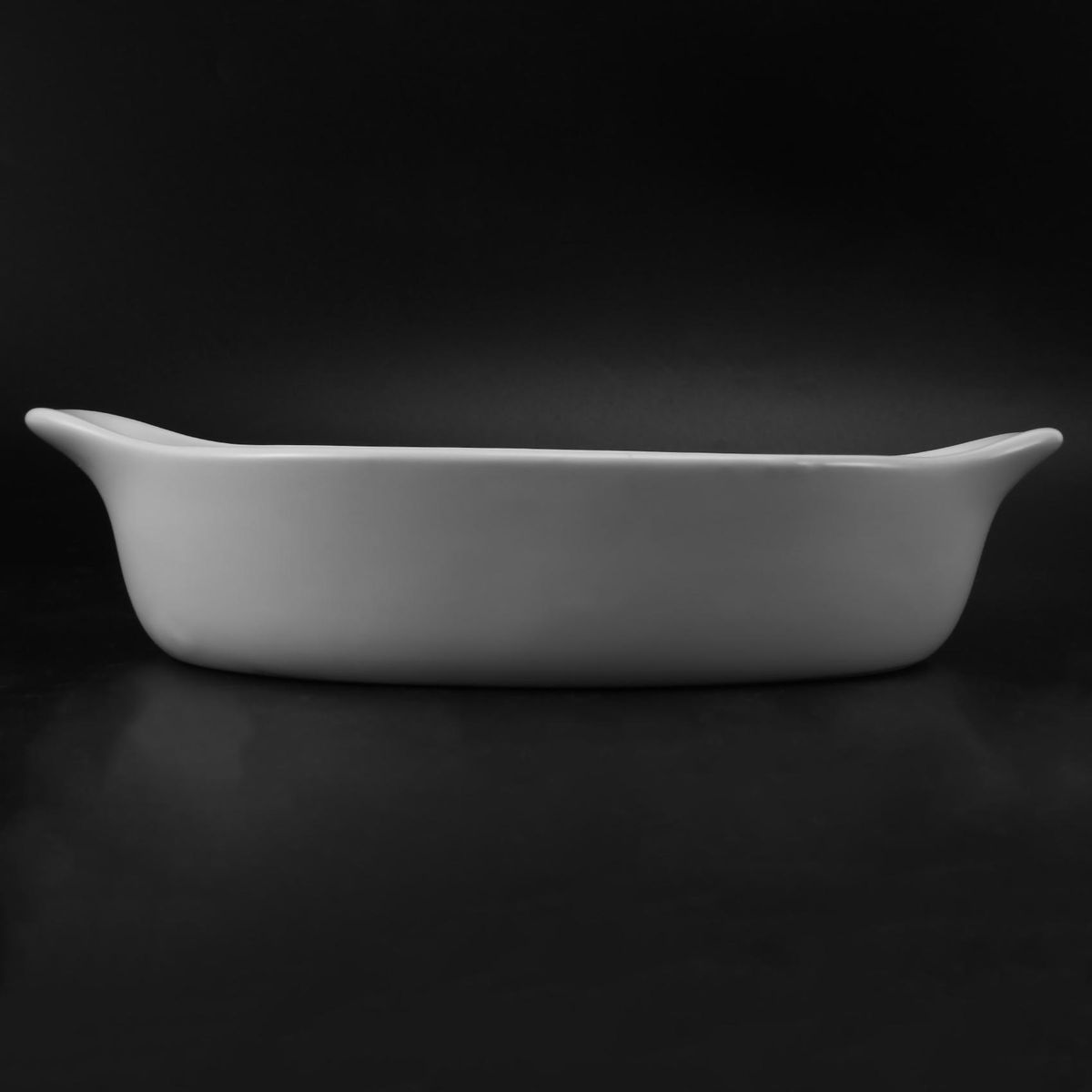 Baking Tray Set Cheese Baked Rice Bowl Oven Microwave Oven Baking Tray Ceramic Salad Bowl, Oval-2 Pieces White