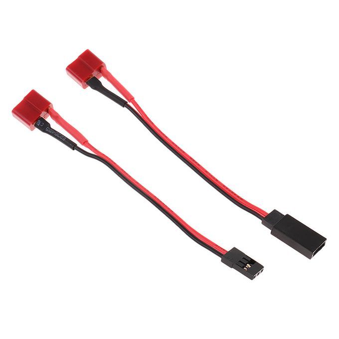 2x T Plug Female To MaleFemale FUTABAJR Head Connector Adapter For