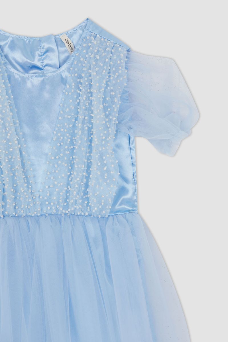 Girl - Sleeveless Woven Dress - Blue