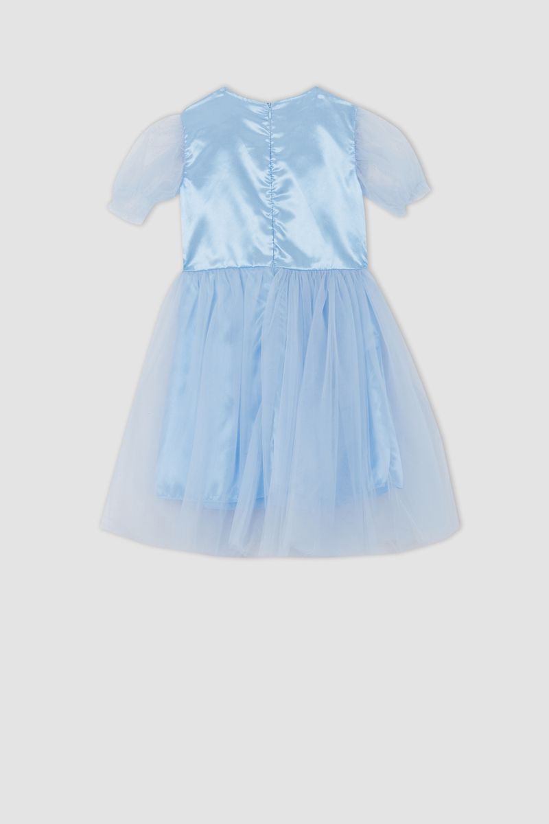 Girl - Sleeveless Woven Dress - Blue